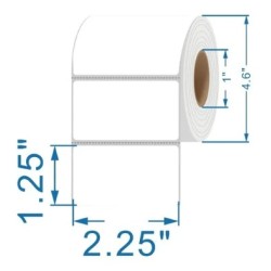 Rollo de Etiquetas Zebra TD 2.25 x 1.25 TT