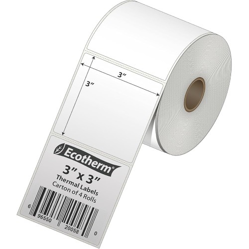 Rollo de Etiquetas Zebra 4000D 3 x 3 Polypro